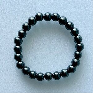 Hematite Bracelet 7” Stretch 8mm Bead Diameter